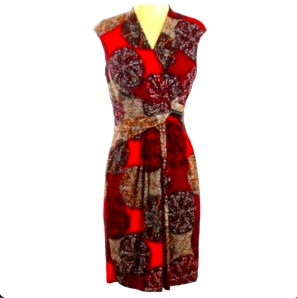 🆕NWOT Ellen Tracy Women's Sleeveless Pattern Dress💃🏼👗
